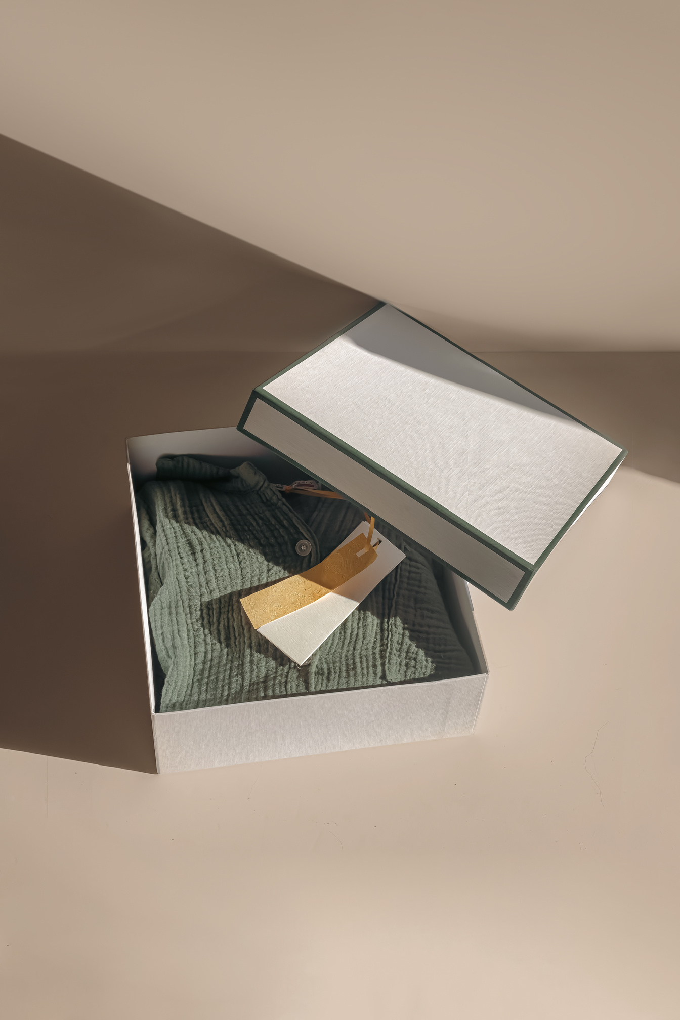 Folded Shirt in Cardboard Box